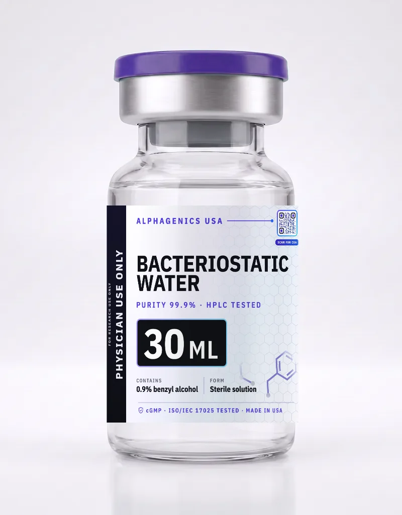 Bacteriostatic Water — Alphagenics vial